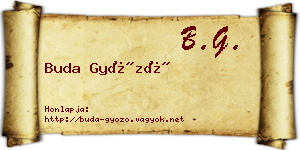 Buda Győző névjegykártya