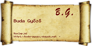 Buda Győző névjegykártya